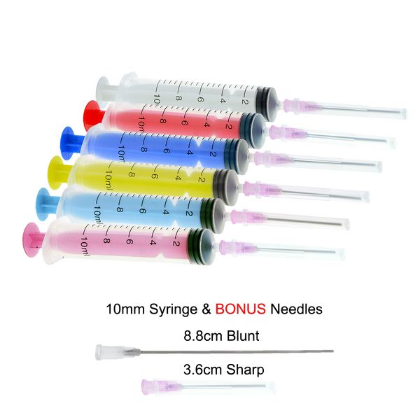 Cololured Syringe & filling sharp needle To Refill Ink Cartridges